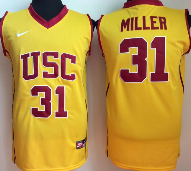 NCAA Men USC Trojans YELLOW #31 miller